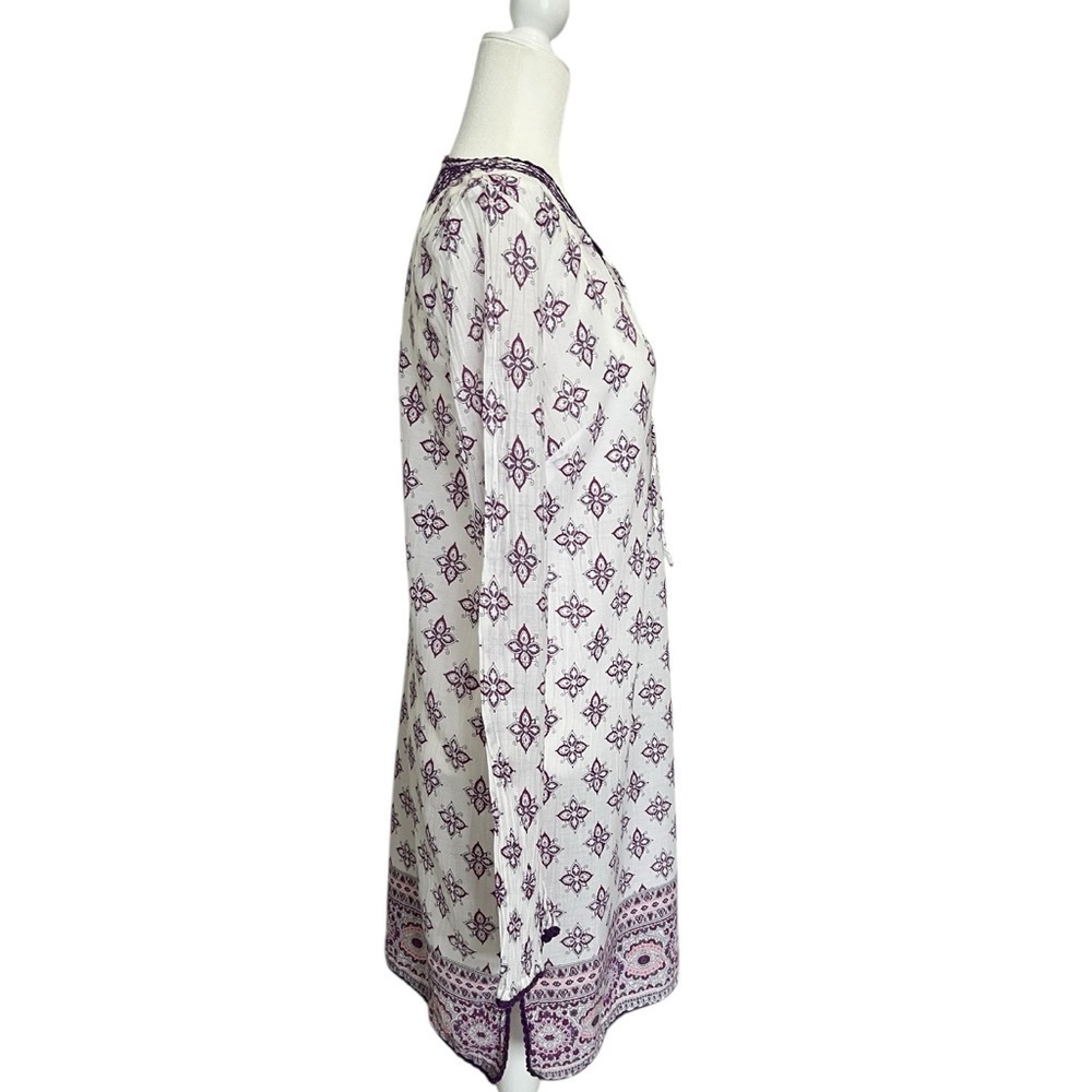 Athleta Tallulah Coverup Tunic
Size S White & Purple | Embroidered Gauzy Cotton - Picture 2 of 7